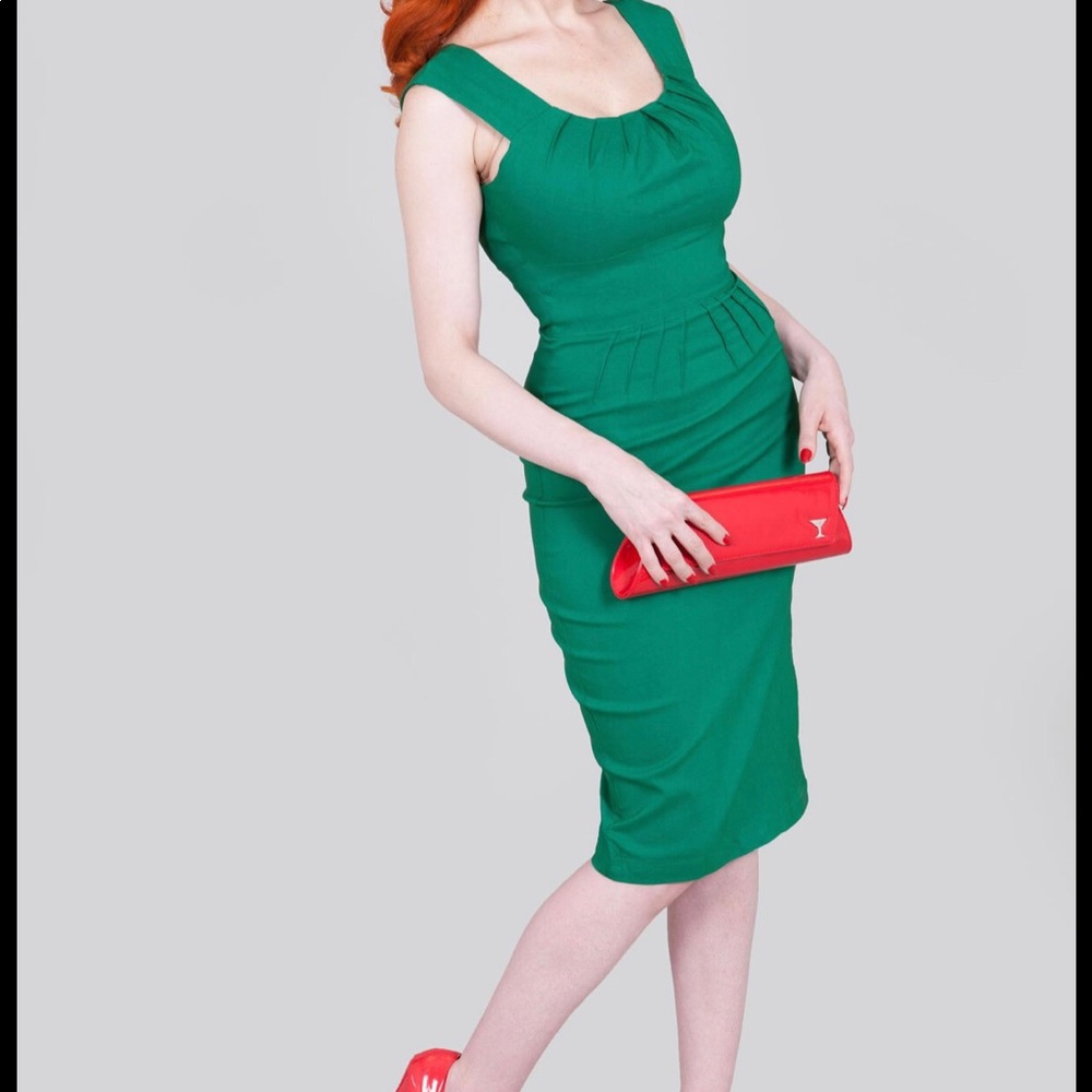 Tatyana green pencil dress